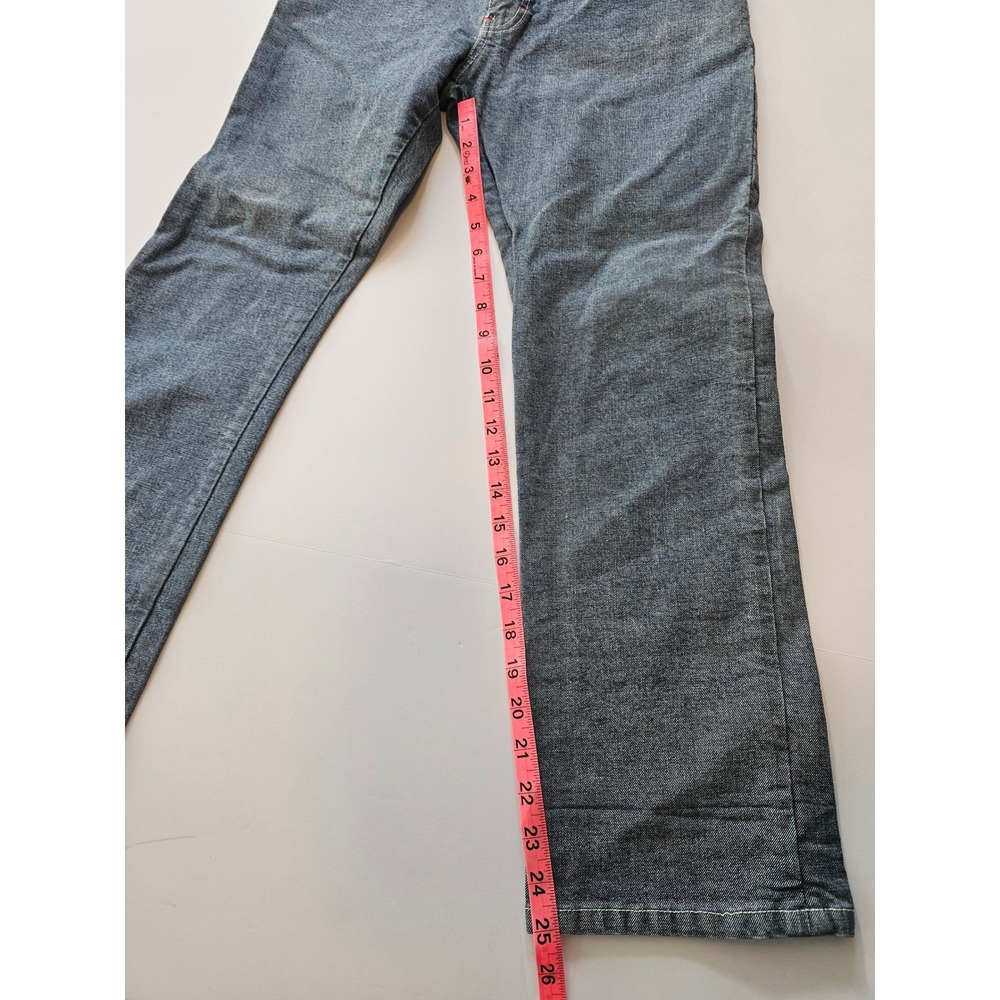 Vintage Sergio Valente Jeans 30 Straight Leg Bull Embroidered Y2K Western Denim - Picture 5 of 7